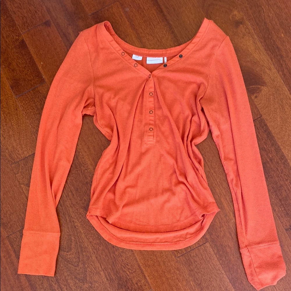 Urban Outfitters orange henley top🧡